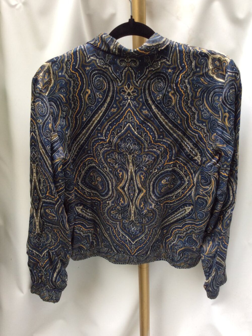 Massimo Dutti Paisley Sateen Bomber Jacket M NWT - Picture 4 of 4